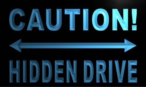 Caution Hidden Drive Neon Light Sign